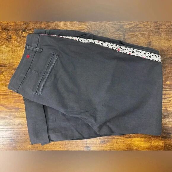 Sundry Stripe Roll-Up Chino Trousers Black Glitter Star Lining Size 27 NWT - Picture 6 of 7